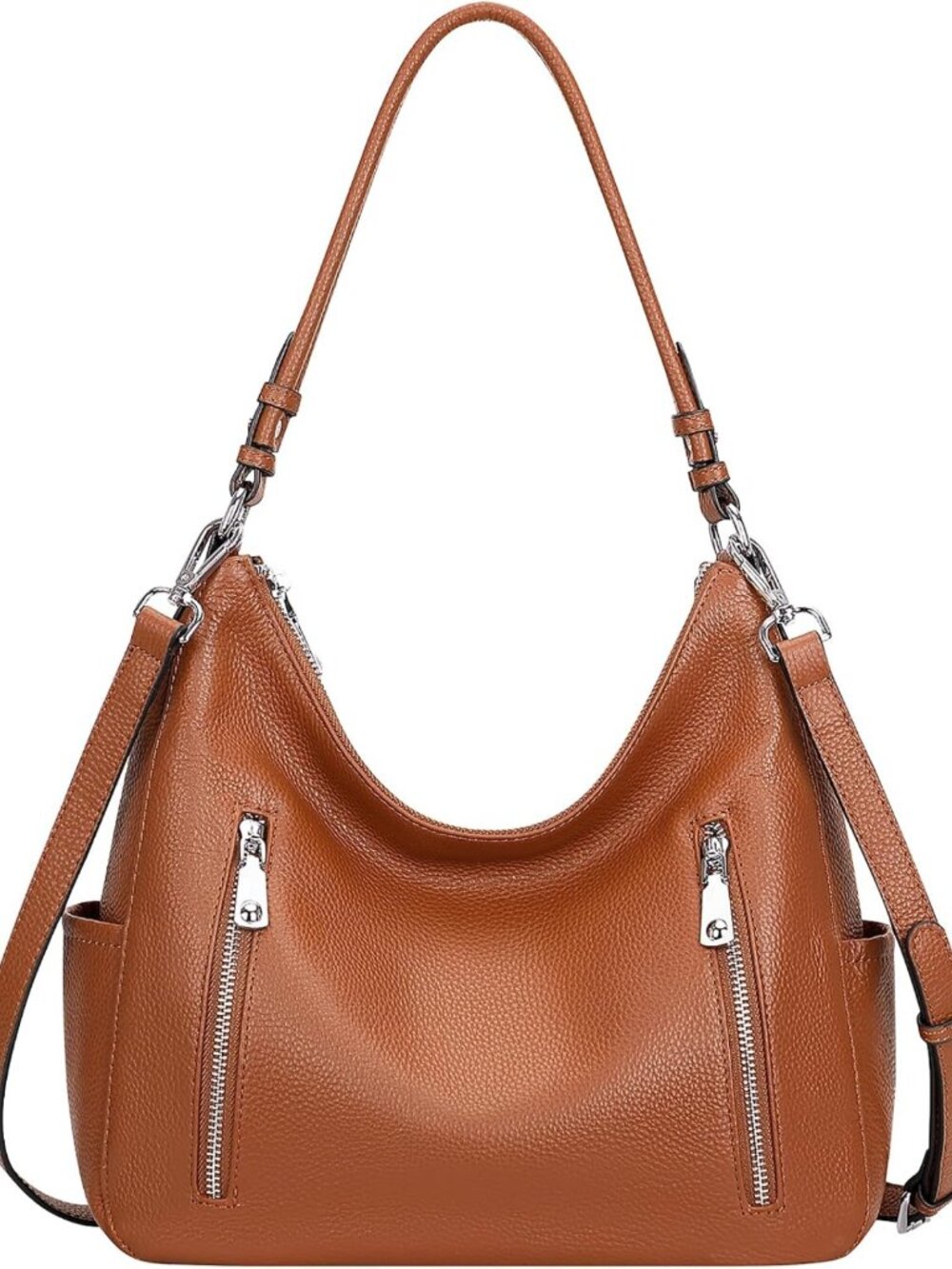 Stylish Medium Hobo Shoulder Bag - Genuine Leather Purse for Women, Chic